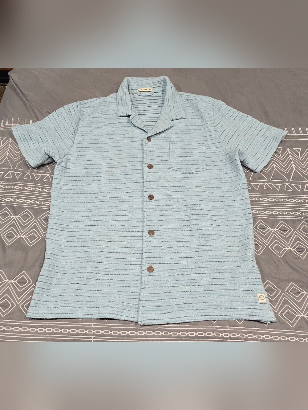 Marine Layer Beach Texture Resort Short Sleeve Shirt Size M/L